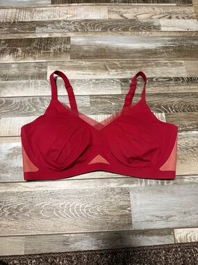 Honeylove Crossover Wireless Red Bra Size 2XL Shaping Seamless Comfort